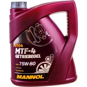 Синтетическое трансмиссионное масло mannol MTF-4 getriebeoel 75W80