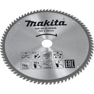 Универсальный пильный диск для алюминия/дерева/пластика Makita D-65648