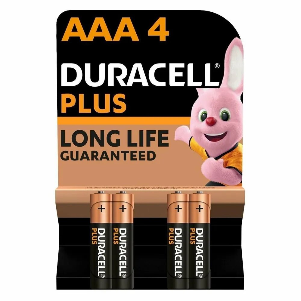 Батарейка Duracell LR03/4BL AAA MN2400 Plus от компании F-MART - фото 1