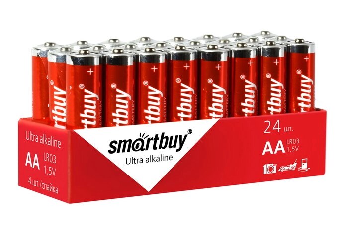 Батарейка Smartbuy LR6/4S AA (24/480) SBBA-2A24S от компании F-MART - фото 1