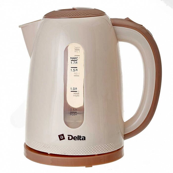 Чайник электрический DELTA DL-1106 беж. от компании F-MART - фото 1