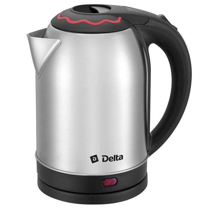 Чайник электрический DELTA DL-1330 с красным от компании F-MART - фото 1