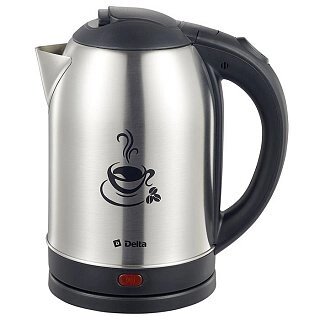 Чайник электрический Delta DL-1333 черный "Coffee time" от компании F-MART - фото 1