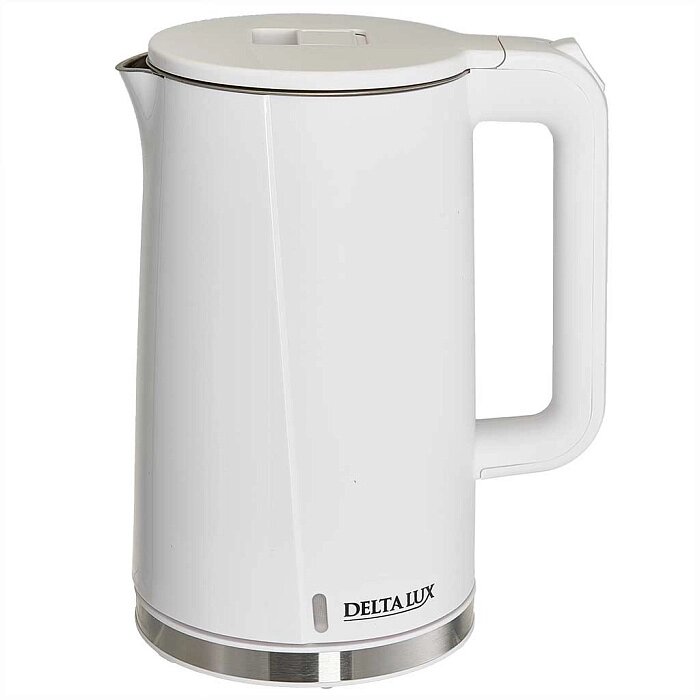 Чайник электрический DELTA LUX DE-1011 белый 1,8л от компании F-MART - фото 1