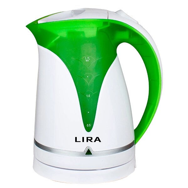 Чайник электрический Lira LR 0101 бело-зеленый от компании F-MART - фото 1