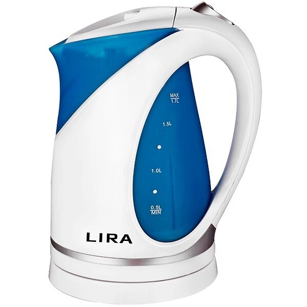 Чайник электрический Lira LR 0102 бело-голубой от компании F-MART - фото 1