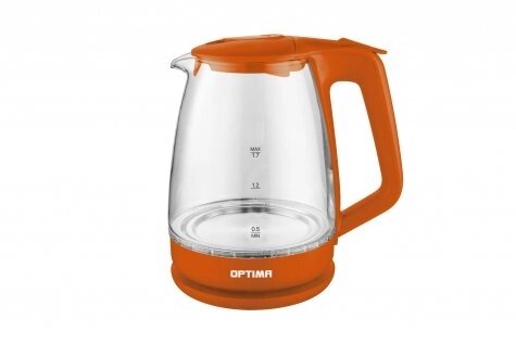 Чайник электрический OPTIMA EK-1718G Оранжевый от компании F-MART - фото 1