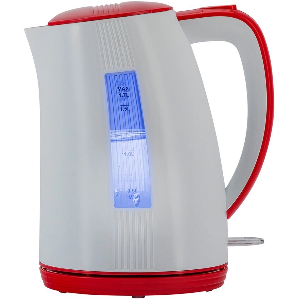 Чайник электрический POLARIS PWK 1790СL Белый-красный от компании F-MART - фото 1