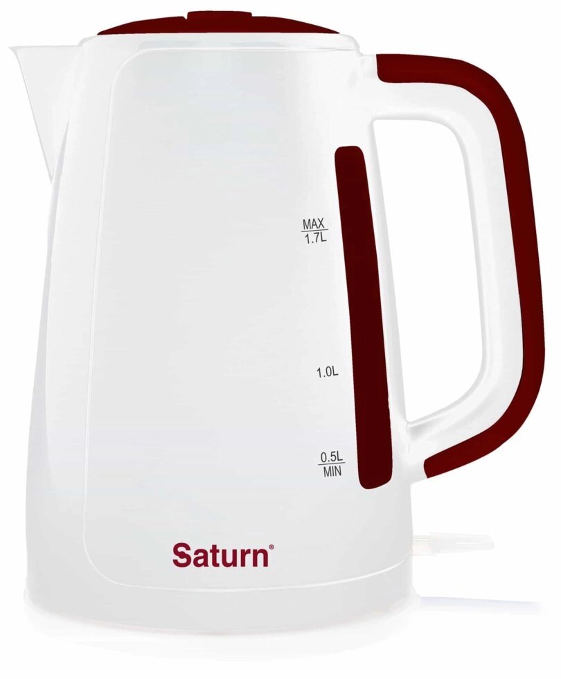 Чайник электрический Saturn ST-EK8435 White/Red от компании F-MART - фото 1