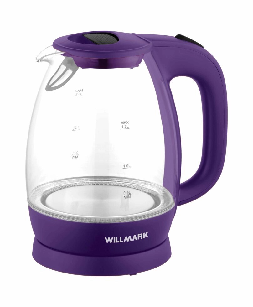 Чайник электрический WILLMARK WEK-1705GV фиолетов от компании F-MART - фото 1