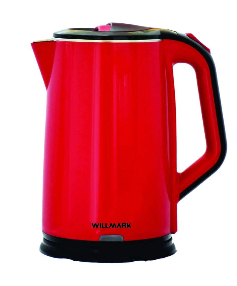Чайник электрический WILLMARK WEK-2012PS (Красный+черный) от компании F-MART - фото 1