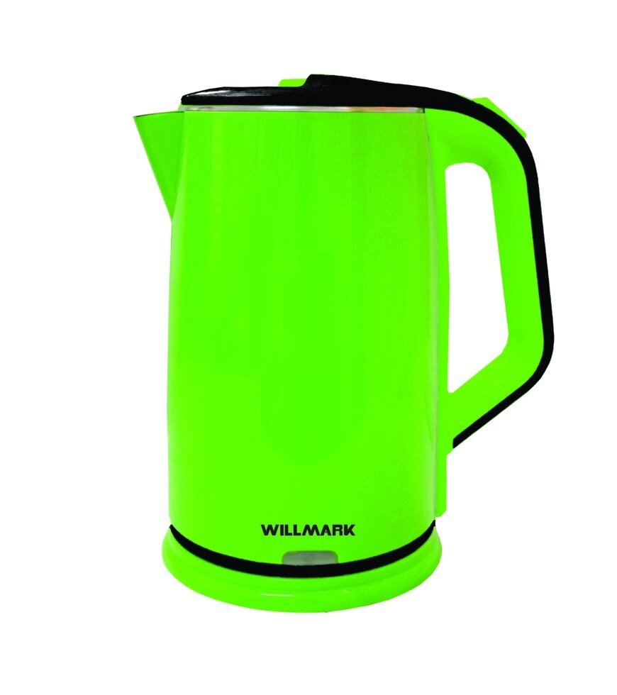 Чайник электрический WILLMARK WEK-2012PS (Зеленый+черный) от компании F-MART - фото 1