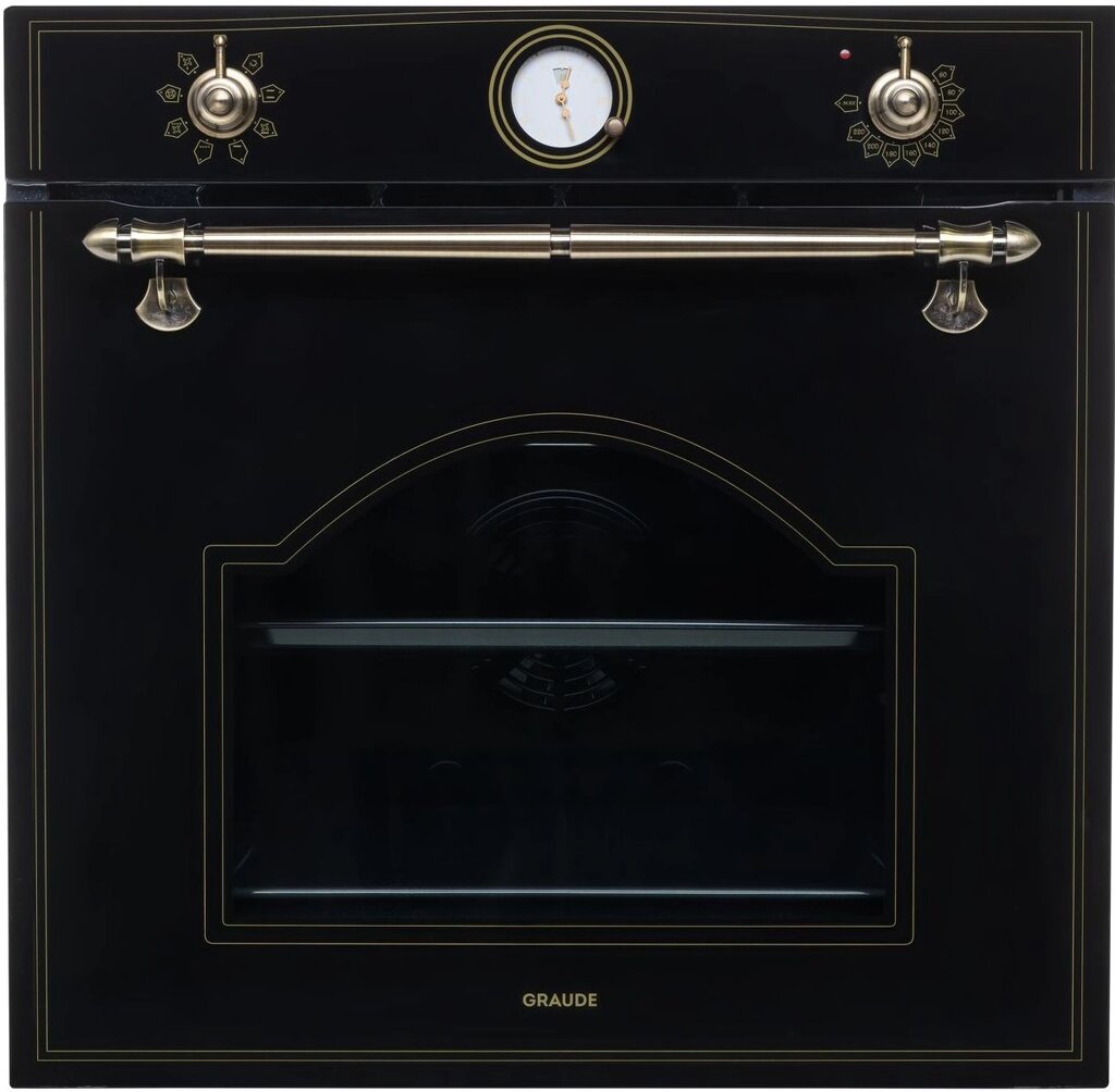 Духовой шкаф электрический GRAUDE BK 60.3 S черный/бронз (ретро, аналог. таймер) от компании F-MART - фото 1