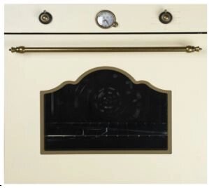 Духовой шкаф электрический SMILE SM-R210EO бежевый/бронза ("ретро", аналог. таймер) от компании F-MART - фото 1