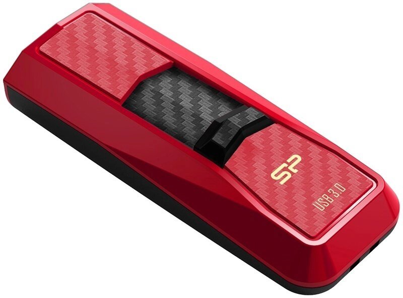 Флешка Silicon Power 16GB Blaze B50 Red Carbon (SP016GBUF3B50V1R) от компании F-MART - фото 1