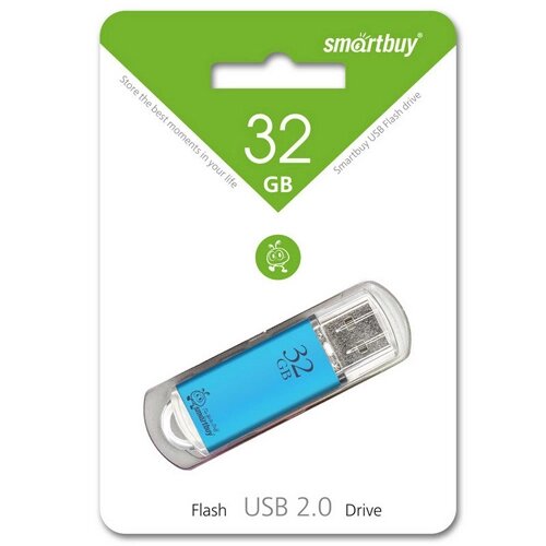 Флешка SmartBuy 32GB V-CUT Blue от компании F-MART - фото 1