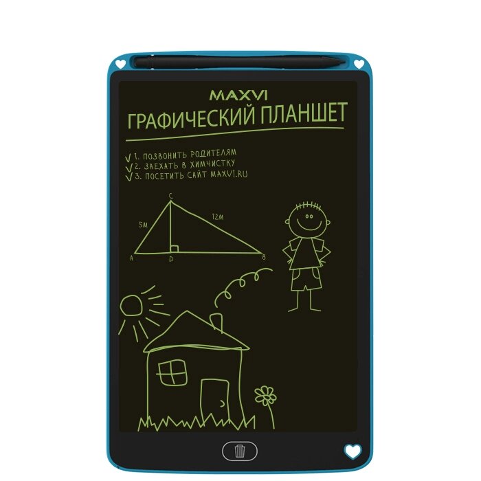 Графический планшет Maxvi MGT-02 blue от компании F-MART - фото 1