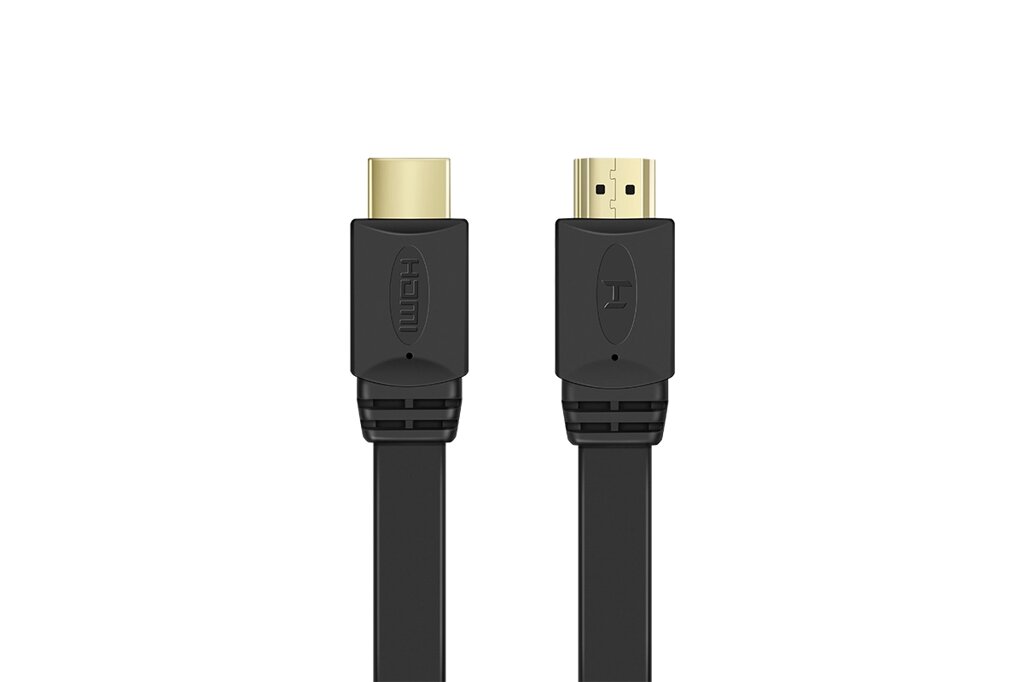 HDMI-кабель HARPER DCHM-441 папа-папа, длина 1м, HDMI 2.0, ПВХ, плоский, черный от компании F-MART - фото 1