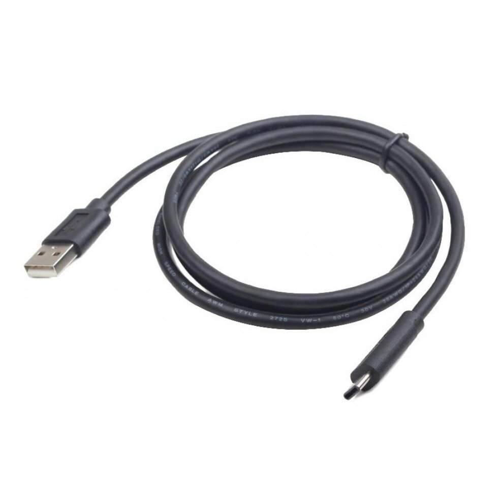 Кабель DeTech USB 2.0 AM-Type C Black 1м от компании F-MART - фото 1