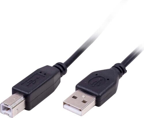 Кабель USB 2.0 для принтера Ritmix USB2.0 AM -> BM, длина 1,8м, пакет (RCC-060 BLK) от компании F-MART - фото 1