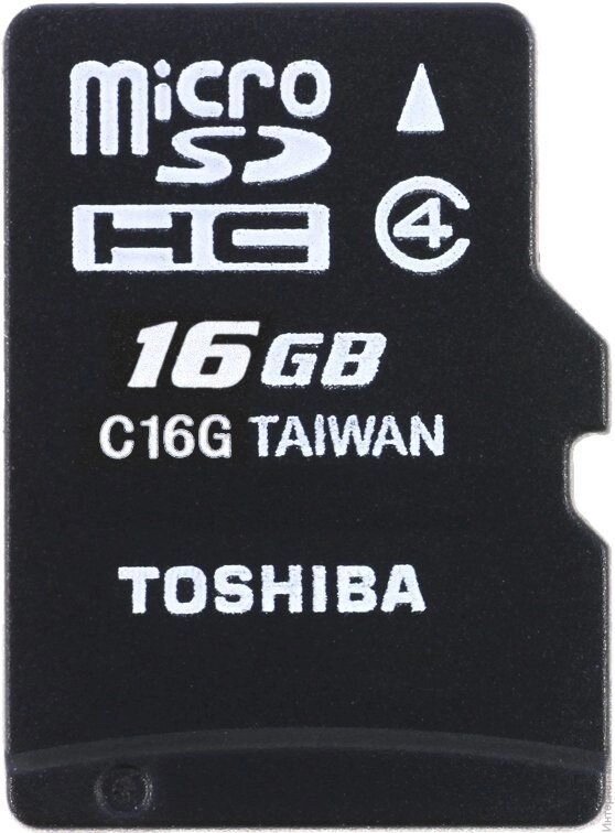 Карта памяти Toshiba MicroSDHC 16GB Class 4 (SD-C16GJ (BL5) от компании F-MART - фото 1
