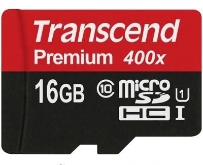 Карта памяти Transcend microSDHC 16GB Class 10 UHS-I Premium (TS16GUSDCU1) от компании F-MART - фото 1