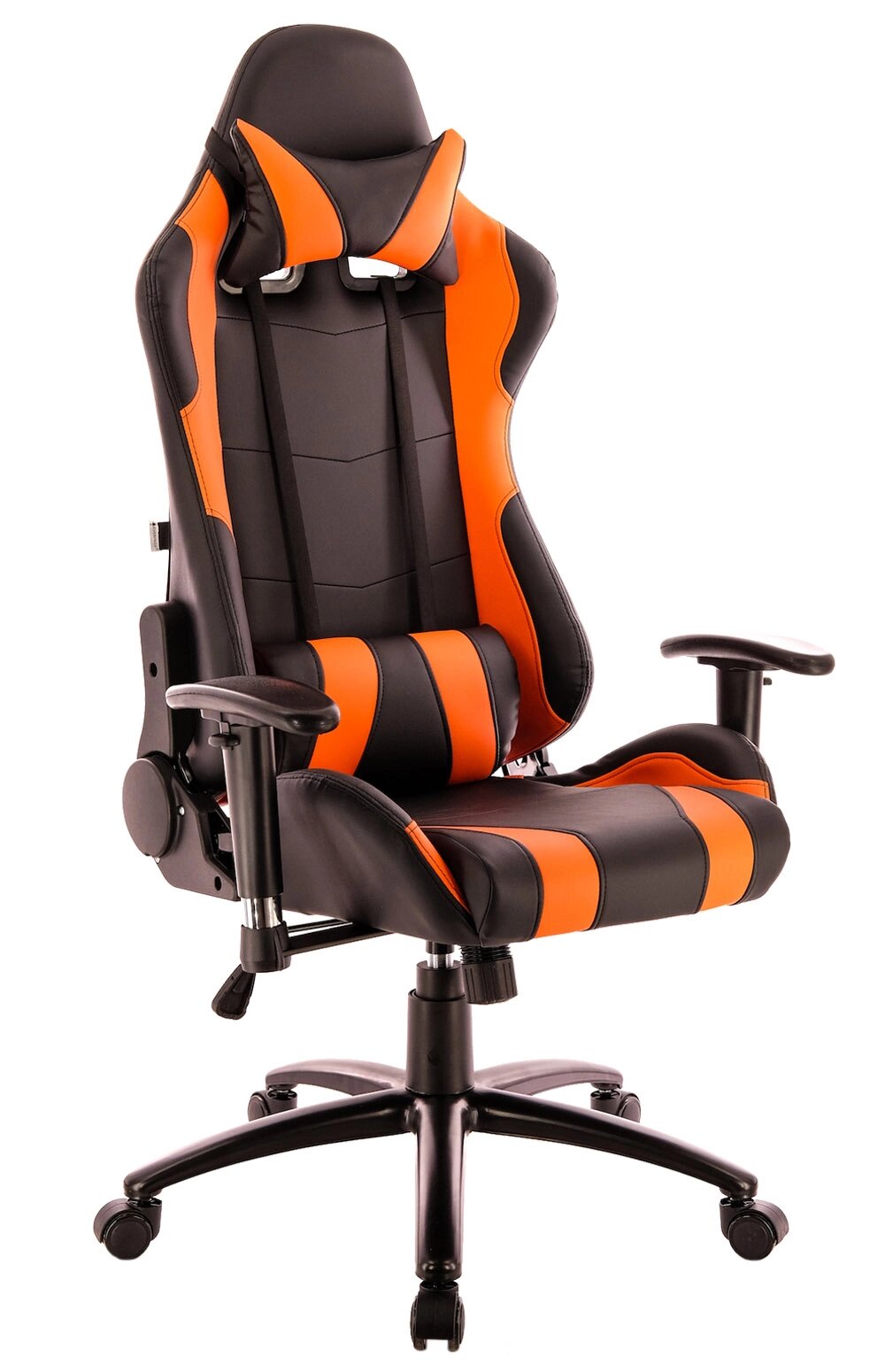 Кресло EVERPROF Lotus S2 чёрный с оранжевым (1204294) от компании F-MART - фото 1