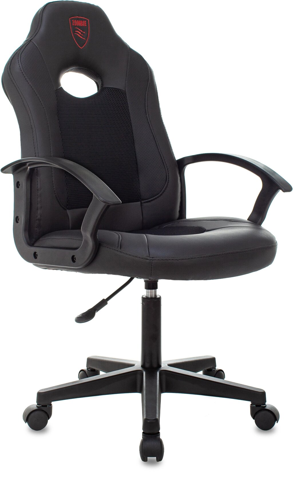 Кресло игровое Бюрократ Zombie 11LT черный текстиль/эко. кожа от компании F-MART - фото 1