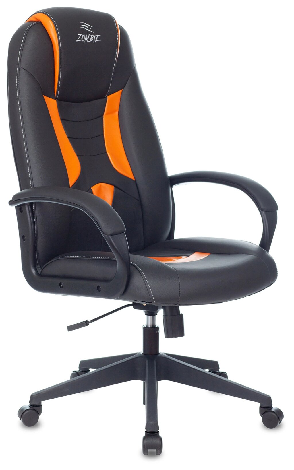 Кресло игровое Бюрократ ZOMBIE 8 черный/оранжевый (1583067) от компании F-MART - фото 1