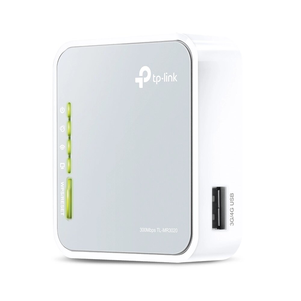 Маршрутизатор (Wi-Fi роутер) портативный TP-Link TL-MR3020, 300Мбит, 2.4ГГц, 3G/4G, 1xWAN от компании F-MART - фото 1