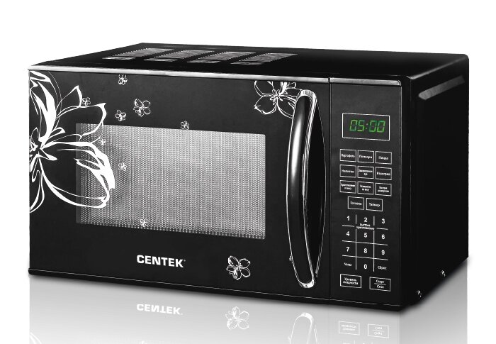 Микроволновая печь Centek CT-1579 (черный, ЦВЕТЫ) от компании F-MART - фото 1