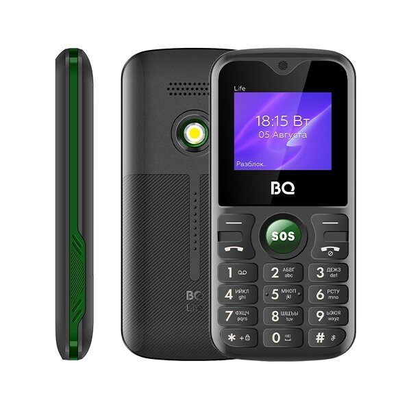 Мобильный телефон BQ 1853 Life Black-Green от компании F-MART - фото 1