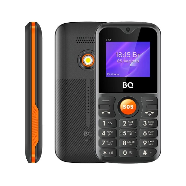 Мобильный телефон BQ 1853 Life Black-Orange от компании F-MART - фото 1