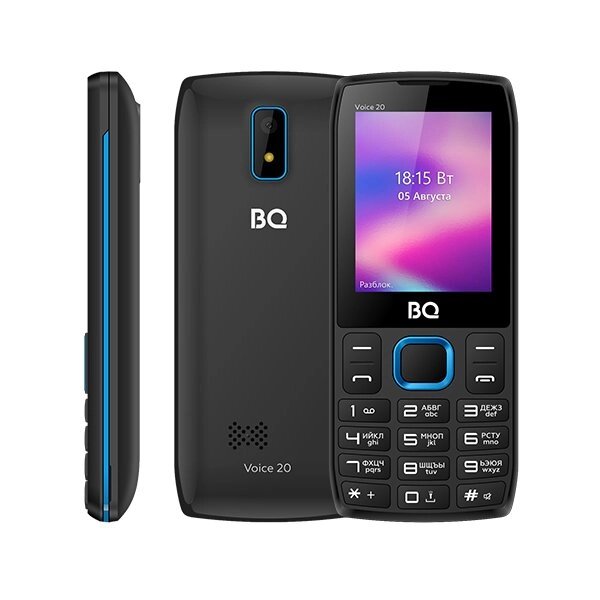 Мобильный телефон BQ BQ-2400L Voice 20 Black/Blue от компании F-MART - фото 1