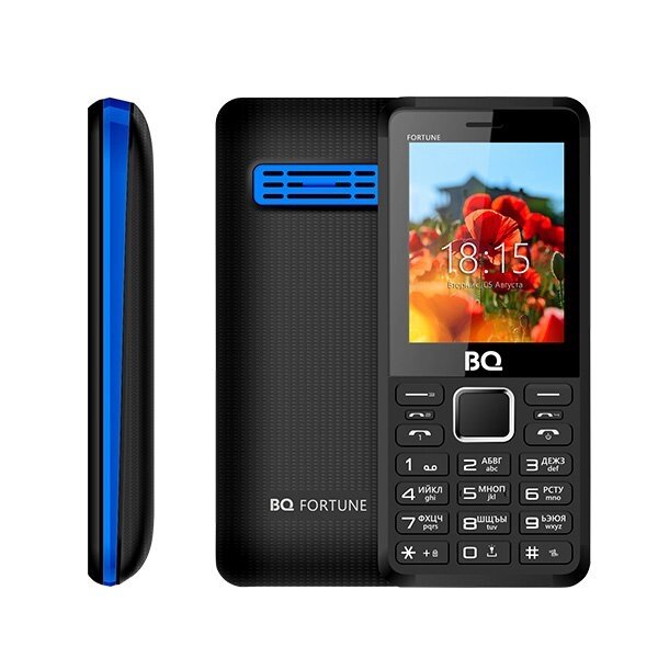 Мобильный телефон BQ BQ-2436 Fortune P Black/Blue от компании F-MART - фото 1