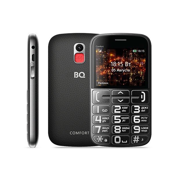Мобильный телефон BQ BQ-2441 Comfort Black/Silver от компании F-MART - фото 1