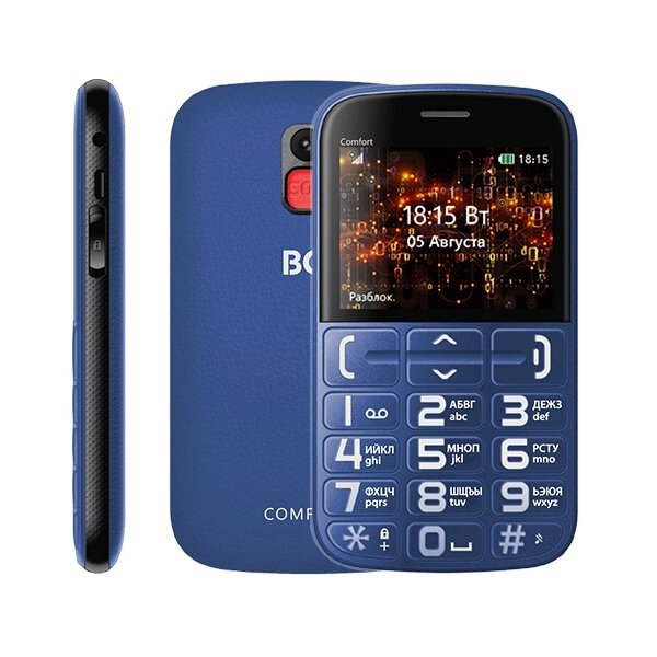 Мобильный телефон BQ BQ-2441 Comfort Blue/Black от компании F-MART - фото 3