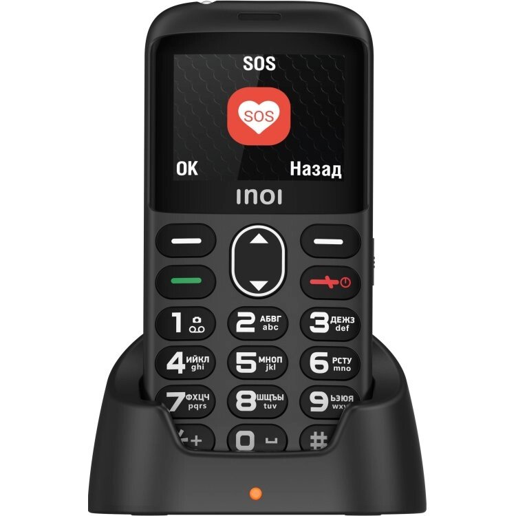 Мобильный телефон INOI 118B + док-станция, Black от компании F-MART - фото 1