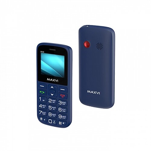 Мобильный телефон Maxvi B100 Blue от компании F-MART - фото 1