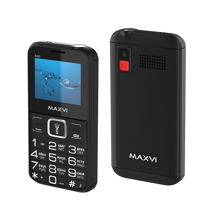 Мобильный телефон Maxvi B200 Black от компании F-MART - фото 1
