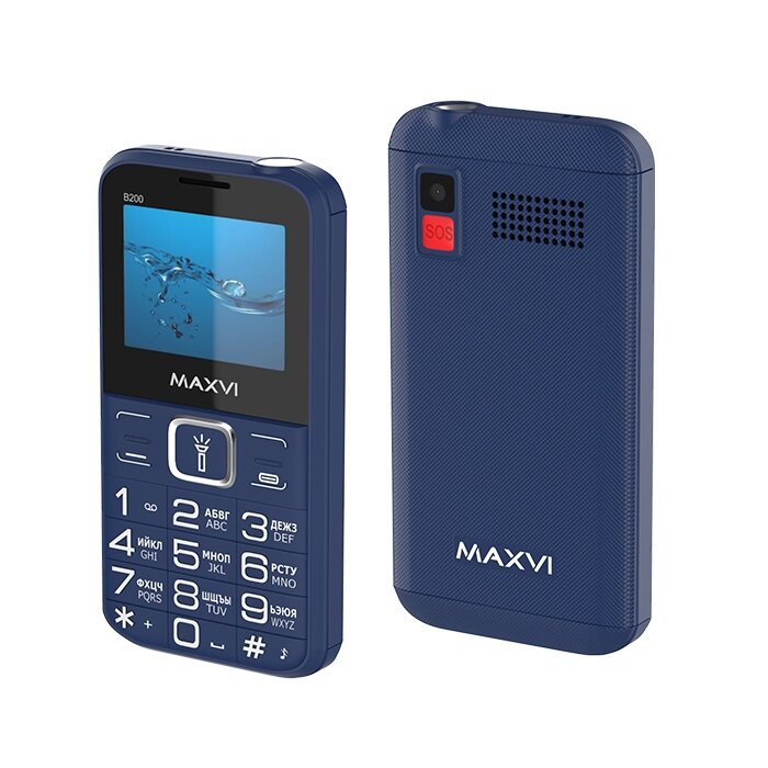Мобильный телефон Maxvi B200 Blue от компании F-MART - фото 1