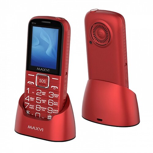 Мобильный телефон Maxvi B21ds Red (с док-станцией) от компании F-MART - фото 1
