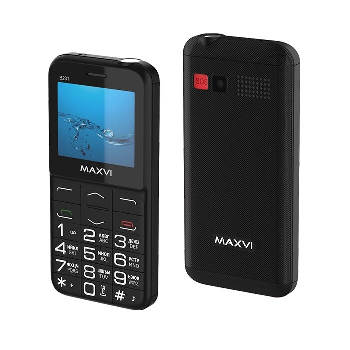 Мобильный телефон Maxvi B231 Black от компании F-MART - фото 1