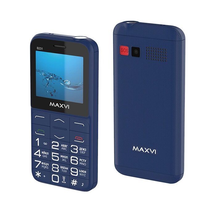 Мобильный телефон Maxvi B231 Blue от компании F-MART - фото 1