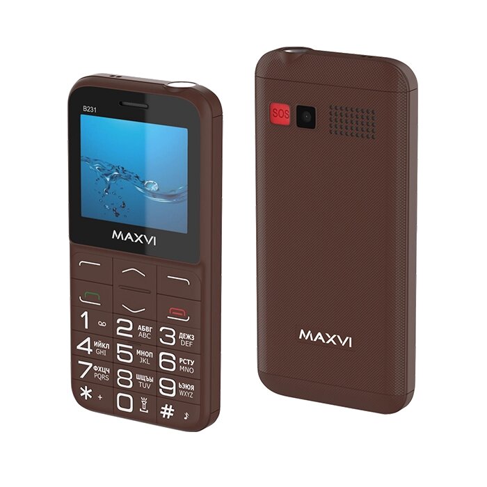 Мобильный телефон Maxvi B231 Brown от компании F-MART - фото 1