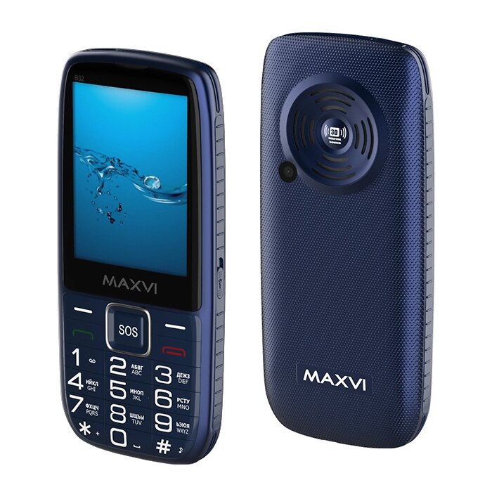 Мобильный телефон Maxvi B32 Blue от компании F-MART - фото 1