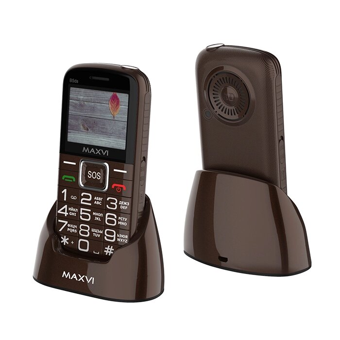 Мобильный телефон Maxvi B5ds Brown от компании F-MART - фото 1