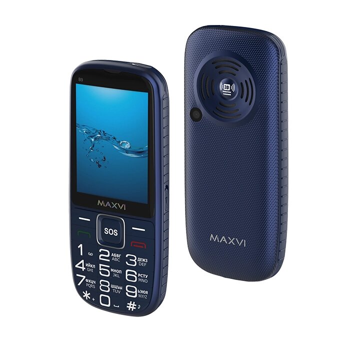 Мобильный телефон Maxvi B9 Blue от компании F-MART - фото 1