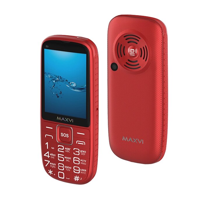 Мобильный телефон Maxvi B9 Red от компании F-MART - фото 1