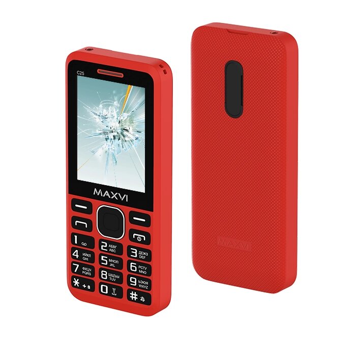 Мобильный телефон Maxvi C25 Red от компании F-MART - фото 1